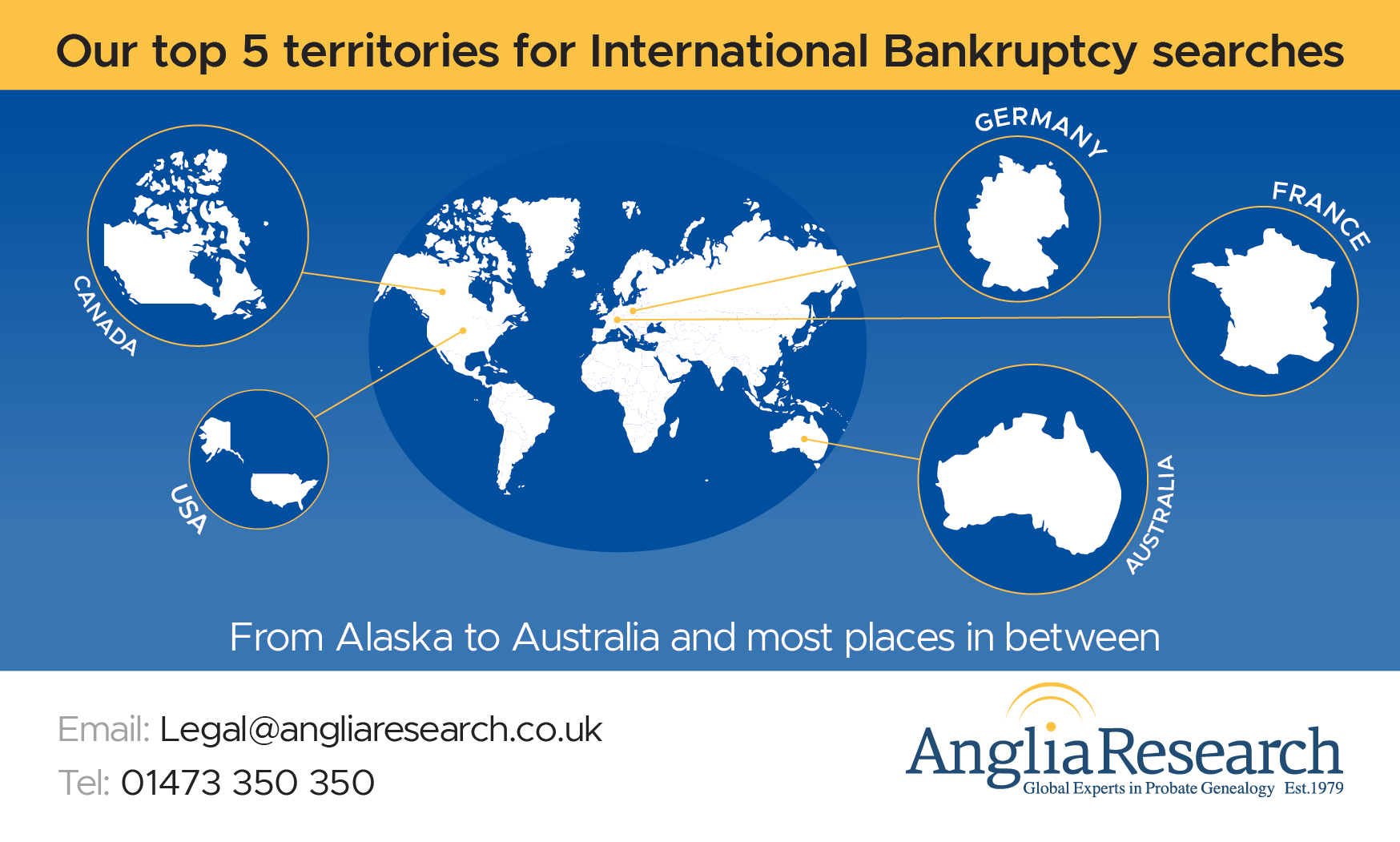 Image showing the main territories that we get requests to bankruptcy searches within. 
